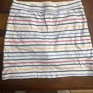 Croft and Barrow fun striped tennis skirt white with colors medium